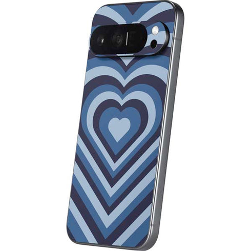 Blue Heart Pattern Pixel 9 Pro XL Skin